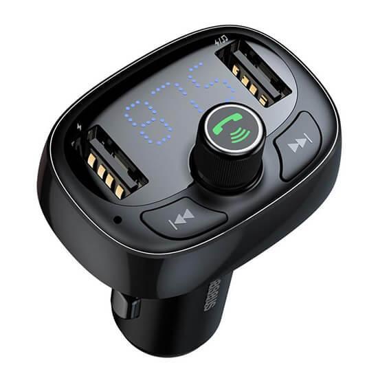 Baseus Handsfree Bluetooth FM Transmitter MP3 Car Charger T-Typed CCALL-TM01