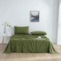 Micro Flannel Sheet Set (Olive) - King