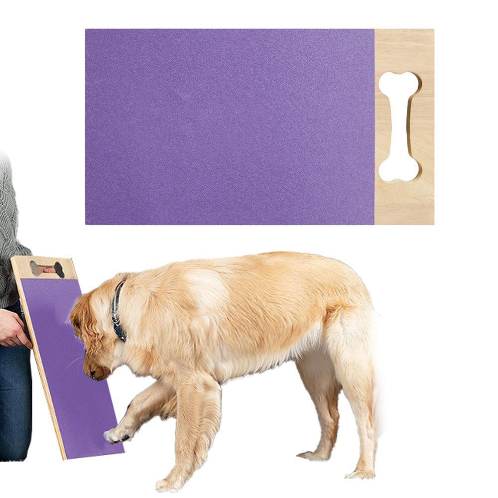 Wooden Dog Nail Scratch Board Pet Paw Nail File Pad Grinding Safety Nail Trimmer Trainer Purple