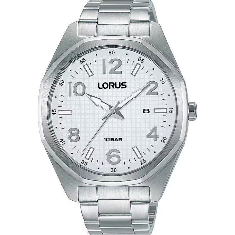 LORUS Men's RH971NX9 Stainless Steel Chronograph Watch - Black