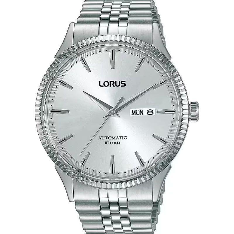 LORUS Men's RL473AX9 Analog Stainless Steel Watch, Black Dial