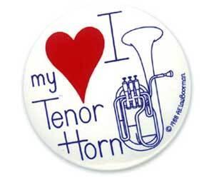Badge 55mm I Love My Tenor Horn