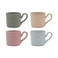 4pc Ecology Tahoe Espresso Stoneware Rustic Cup/Mug Coffee/Tea 90ml - Assorted