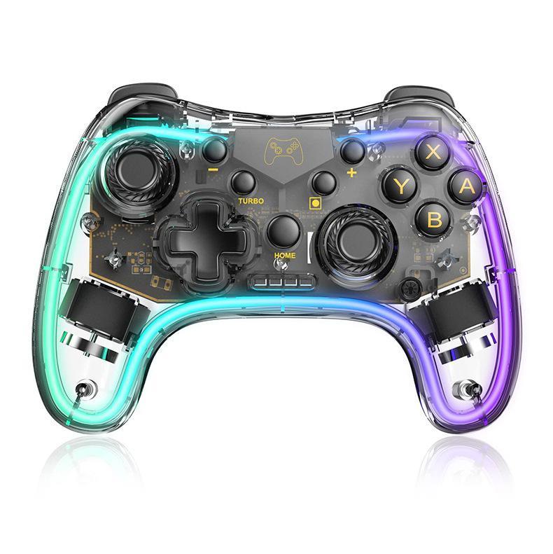 Wireless Bluetooth Transparency RGB Gamepad For Nintendo Switch PC Smart Phone Game Controller