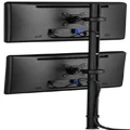 Atdec Spacedec Display Donut Pole 1150mm Black - Double monitor or POS display mount - includes two QuickShift Donut - Mount two monitors