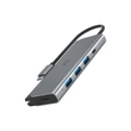 CYGNETT Unite TravelMate USB-C Hub - Black CY3318HUBC3, 100W USB-C PD Pass-through Port, 3x USB-A 3.0 & 4K HDMI Ports, High Speed Data Transfer