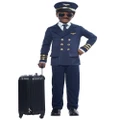 Airplane Pilot Captain Flight Aviator Uniform Book Week Girls Boys Costume