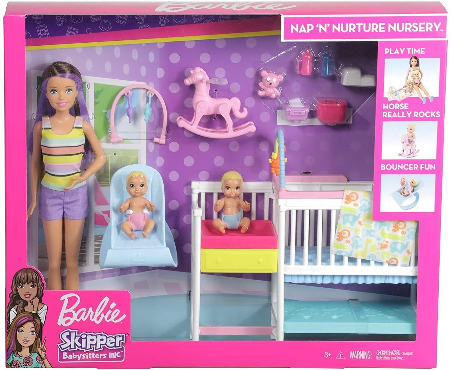 Barbie Skipper Babysitters Inc. Nap n Nurture Nursery Playset