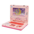 GoodGoods Kids Educational and Bilingual Laptop Challenging Learning Games and Activities Cartoon Simulation Computer (Pink)