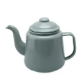 Country Vintage Style Enamel Light Grey Teapot 950ml