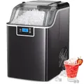 ADVWIN Nugget Ice Maker Countertop, Crushed Ice Maker Machine with Self-Cleaning