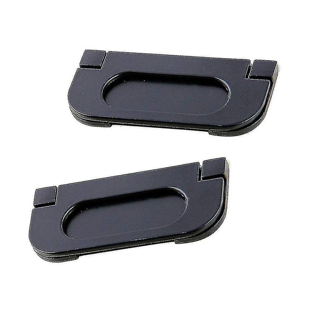 2-pack Alloy Recessed Type Handle Flush Door Pull For Pocket Doors, Black Rustproof For Sliding Doors, Cabinets, Drawers