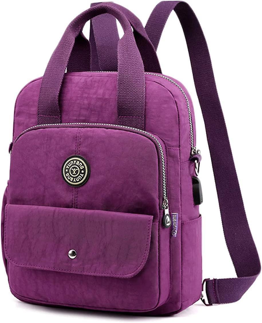 Ladies Backpacks, Women Backpack Nylon Shoulder Bag Crossbody Handbag Waterproof Shoulder Bag Casual