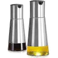 Olive Oil And Vinegar Dispenser Set, 2 Pack Olive Oil Dispenser Cruet With Elegant Glass Bottle And