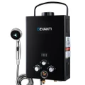 Caravan / Camping Portable Shower Gas Hot Water Heater System - Black