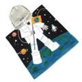 Kids Cotton Towel Bathrobe Children Cartoon Astronaut Hooded Bath Robe Sleepwear Beach Pool Cover 70CM