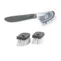 Magnetic Soap Dispensing Dish Brush with 2 Brush Replacement Heads Cleaning
