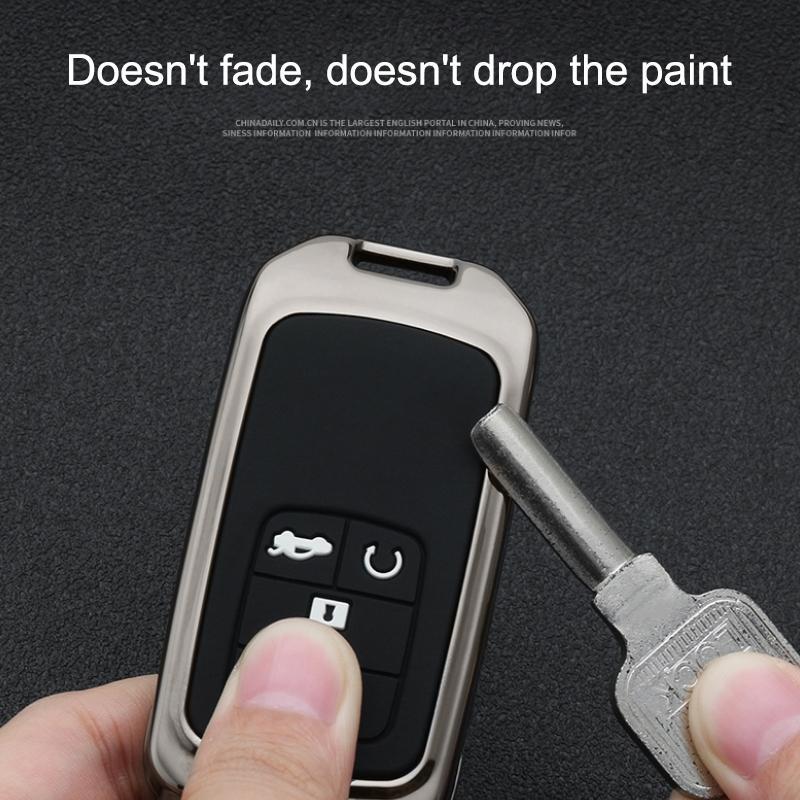 Car Luminous All-inclusive Zinc Alloy Key Protective Case Key Shell for Honda F Style Smart 3-button (Silver)