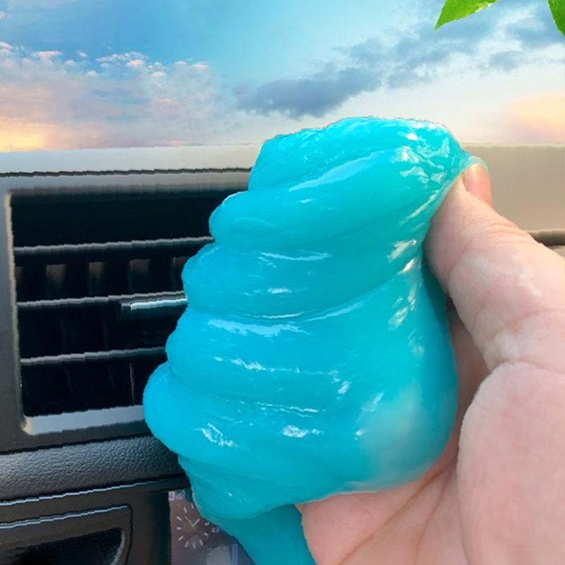 Car Clean Glue Gel Sticker (Sky Blue)