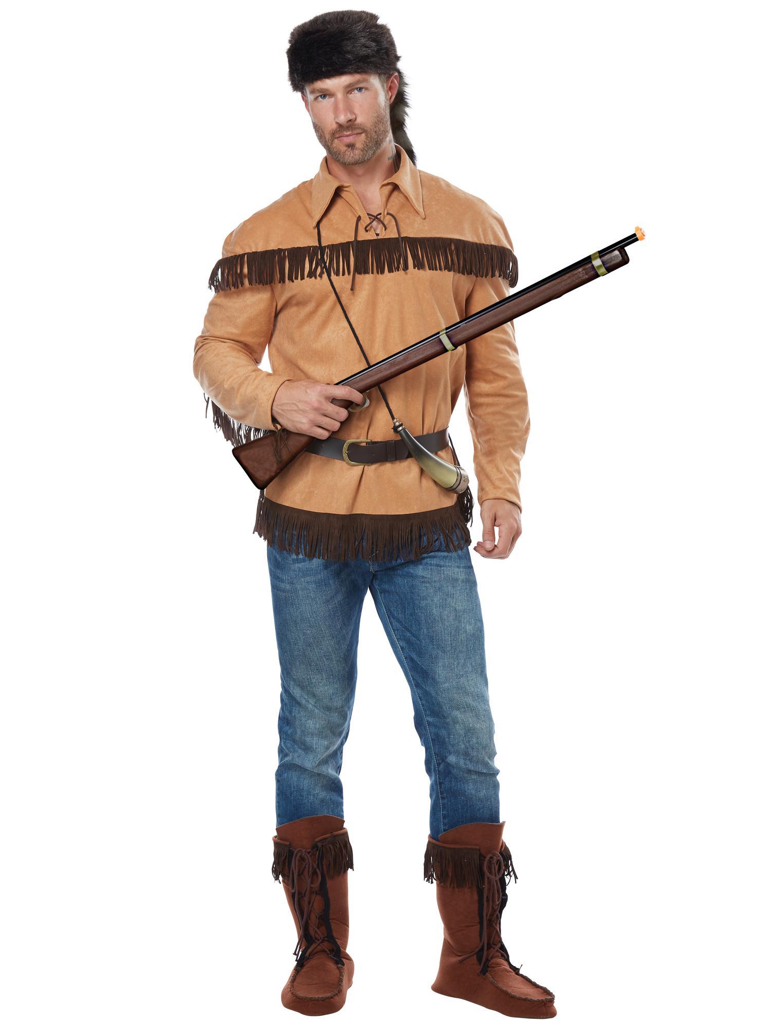 Frontier Man Davy Crockett Pioneers American Political Patriotic Mens Costume