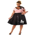 1950s Sweetheart Poodle Old School Girl Greaser Bopper Women Costume Plus Size