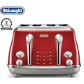 DeLonghi Icona Capitals 4-Slice Toaster - Red CTOC4003R