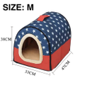 Pet Dog House Kennel Soft Igloo Beds Cave Cat Puppy Doggy Warm Cushion Fold 2 Size