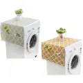 Pieces Refrigerator Cover, Fridge Protective Cover, Washing Machine Dust Cover, with Side Storage Po
