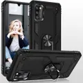 Samsung Galaxy A02S Shockproof Ring Phone Case Cover (Black)