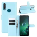 For Alcatel 1S 2021 Premium PU Leather Wallet Flip Phone Case Cover - Blue