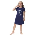 Girls Nightgowns Short Sleeve Sleepwear Comfy Princess Sleep Shirt Dress for Kids Girls Pajamas Homewear