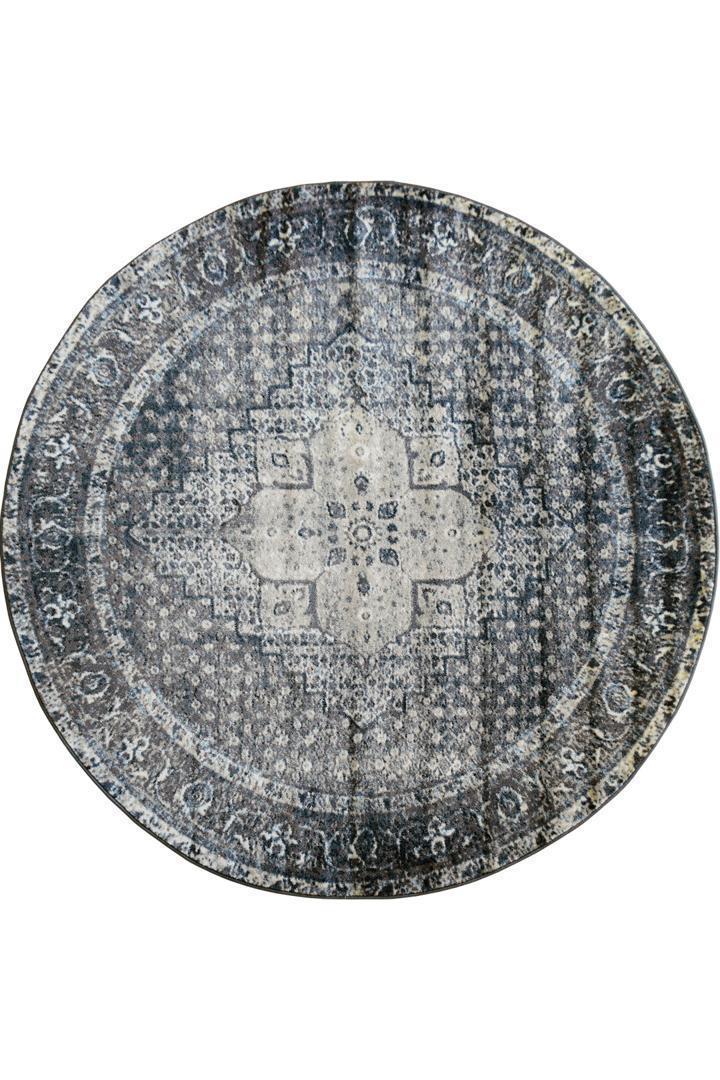 Urban Distressed Medallion Rug - 102 Charcoal by Cyrus Rugs