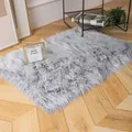 Thicken softness Gray Faux Fur Carpet 60x90cm Bedroom Carpet Bathroom Carpet