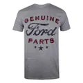Ford Mens Genuine Parts T-Shirt (Heather Grey/Burgundy) (S)