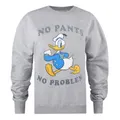 Disney Womens/Ladies No Pants No Problem Donald Duck Heather Sweatshirt (Grey) (L)