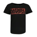 Marvel Womens/Ladies Comic Cotton Logo T-Shirt (Black) (L)