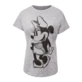Disney Womens/Ladies Minnie Mouse Sketch Cotton T-Shirt (Grey) (S)