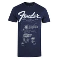 Fender Mens Patent Print T-Shirt (Navy) (S)