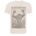 Black Panther Mens Linocut T-Shirt (Sand) (XXL)