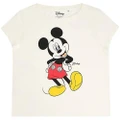 Disney Womens/Ladies Timeless Mickey Mouse Long Pyjama Set (Cream/Black/White) (S)