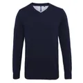 Asquith & Fox Mens Cotton Rich V-Neck Sweater (French Navy) (XL)