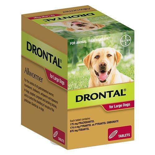 Drontal Allwormer Tabs For Dogs 35Kg (RED) 70 Tablets