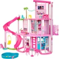 Barbie - Dreamhouse 75+ Pieces Pool Party Doll House With 3 Story Slide - Mattel