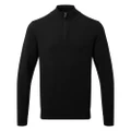 Asquith & Fox Mens Cotton Blend Zip Sweatshirt (Black) (XL)