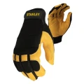 Stanley Unisex Adult Hybrid Performance Leather Safety Gloves (Black/Yellow) (L)