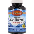 Carlson Labs, Wild Norwegian Cod Liver Oil Gems, Natural Lemon Flavor, 460 mg, 150 Soft Gels
