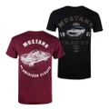 Ford Mens Mustang T-Shirt (Pack of 2) (Navy/Grey) (M)