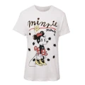 Disney Womens/Ladies Minnie Mouse Scribble T-Shirt (White) (L)
