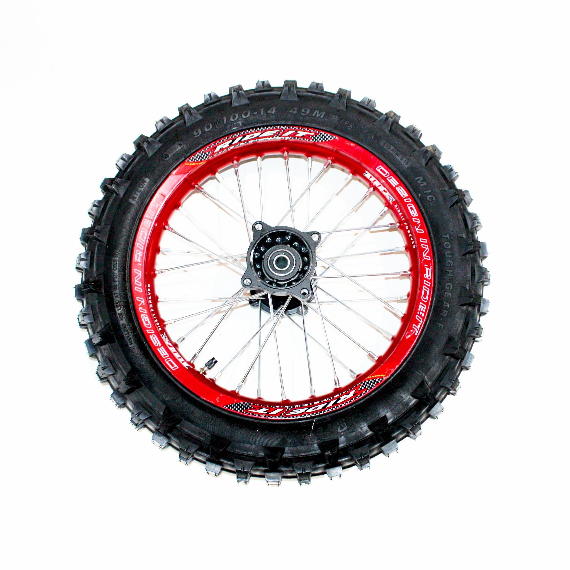 RED 90/100- 14 14" Inch Rear Alloy Wheel Rim Tyre Tire PIT PRO Bigfoot Dirt Bike4
