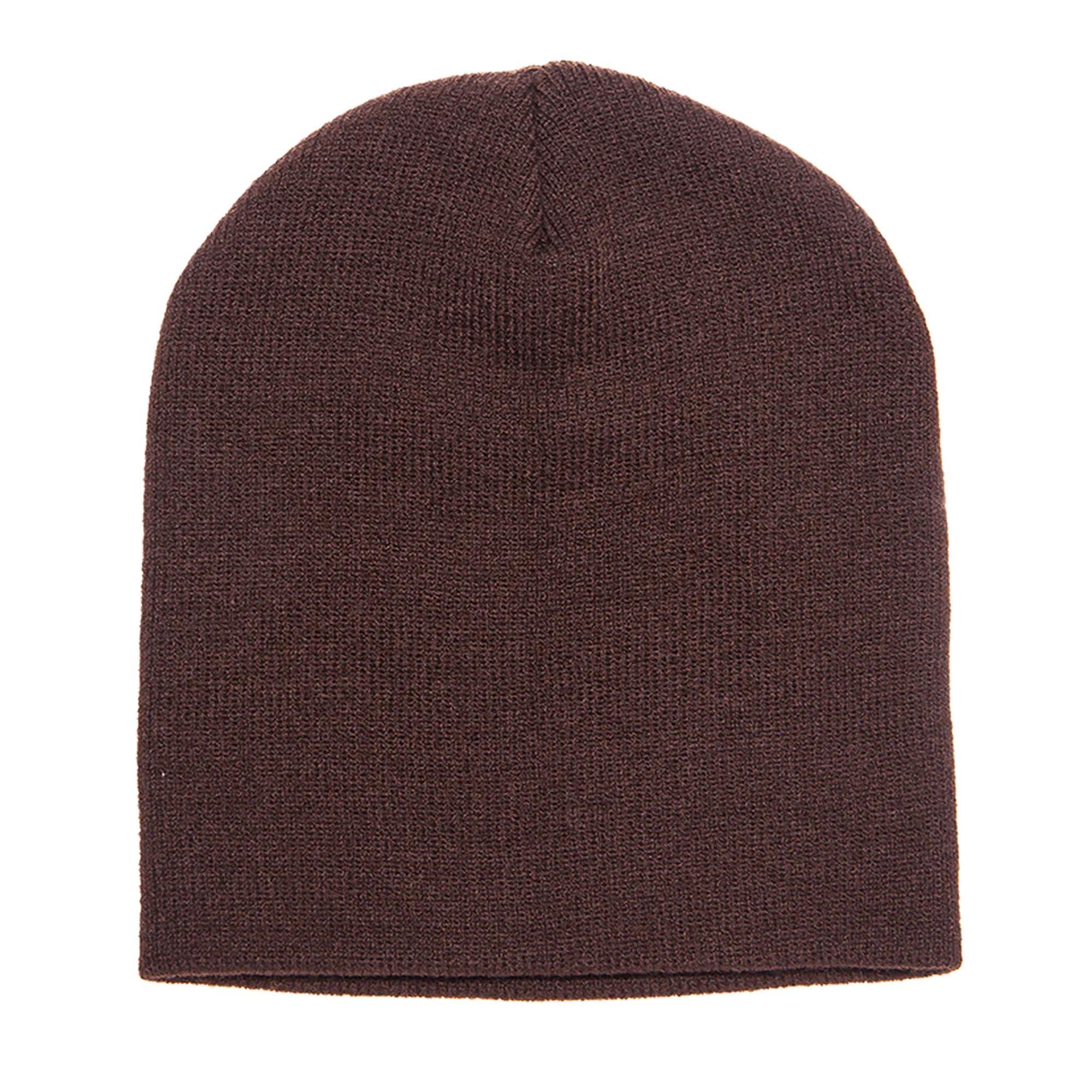 Yupoong Flexfit Unisex Heavyweight Standard Beanie Winter Hat (Brown) (One Size)